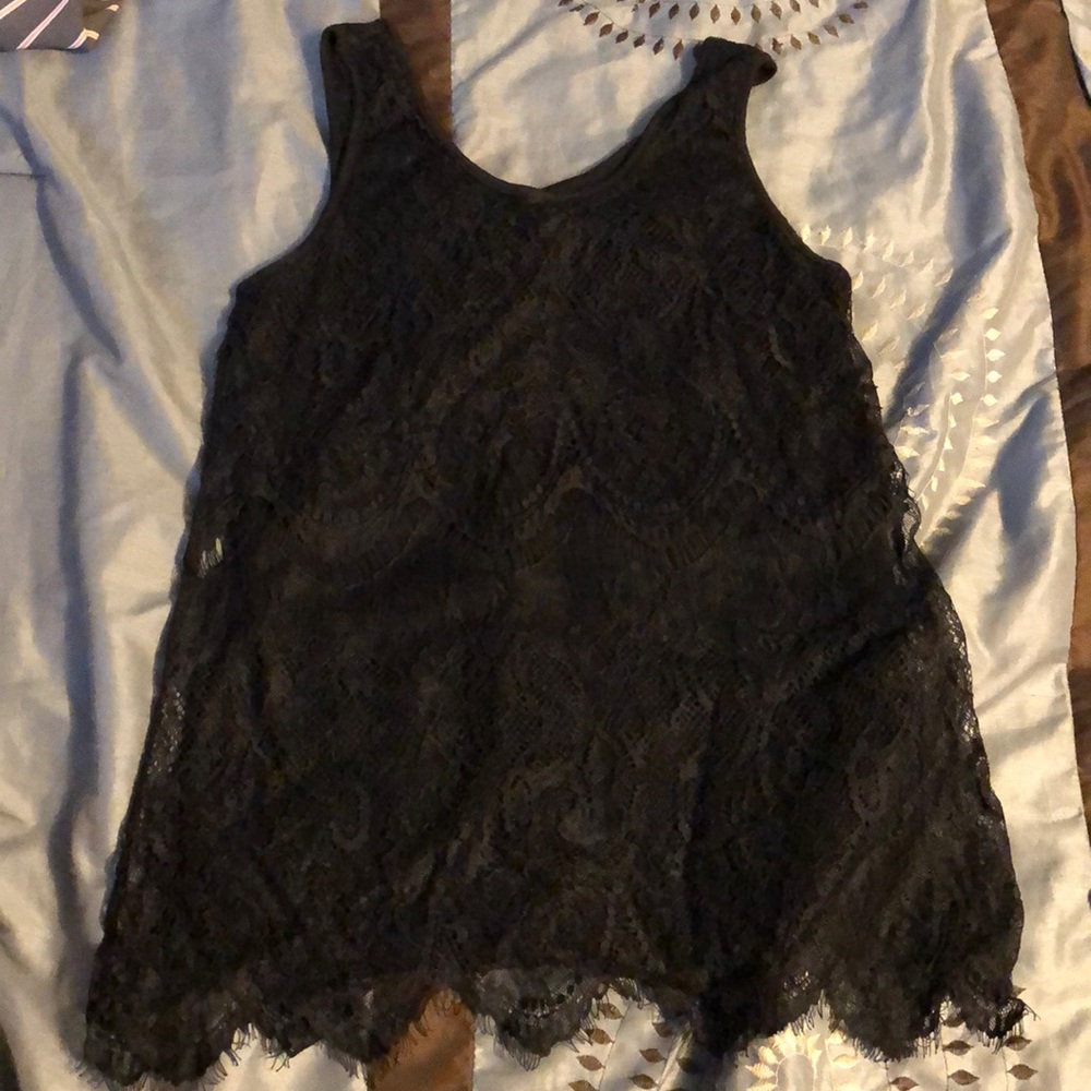 Black lace tank top
